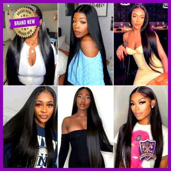 Straight Brazilian Human Hair Extensions 4 Bundles With 4x4 Lace Closure main image 6